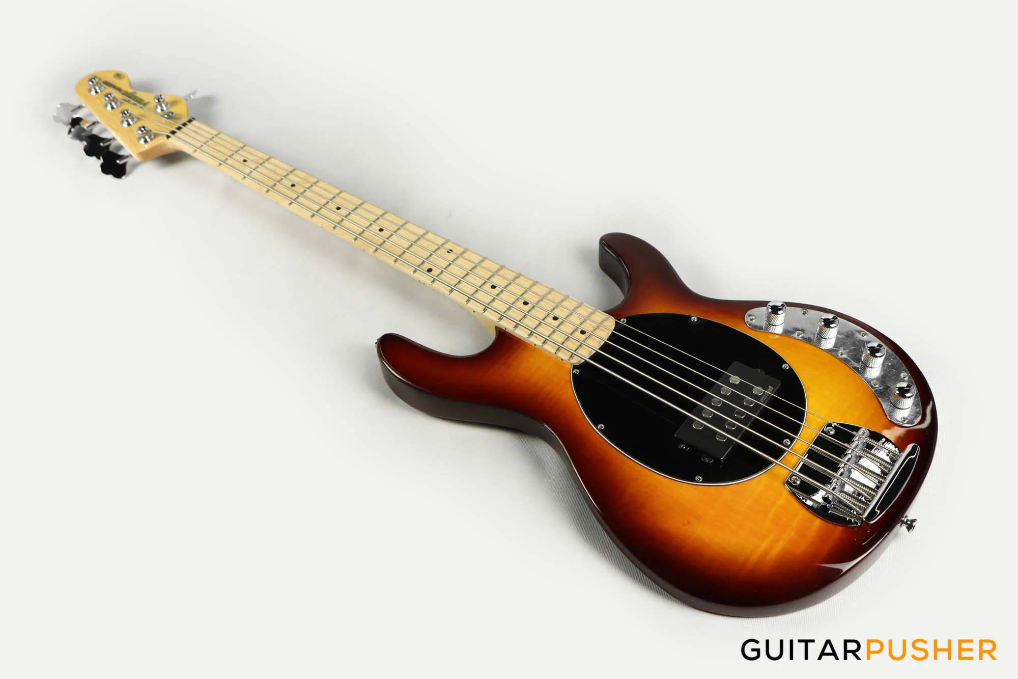 Vintage Reissued V96 5-String Active Bass - Flamed Tobacco Sunburst - Image 14