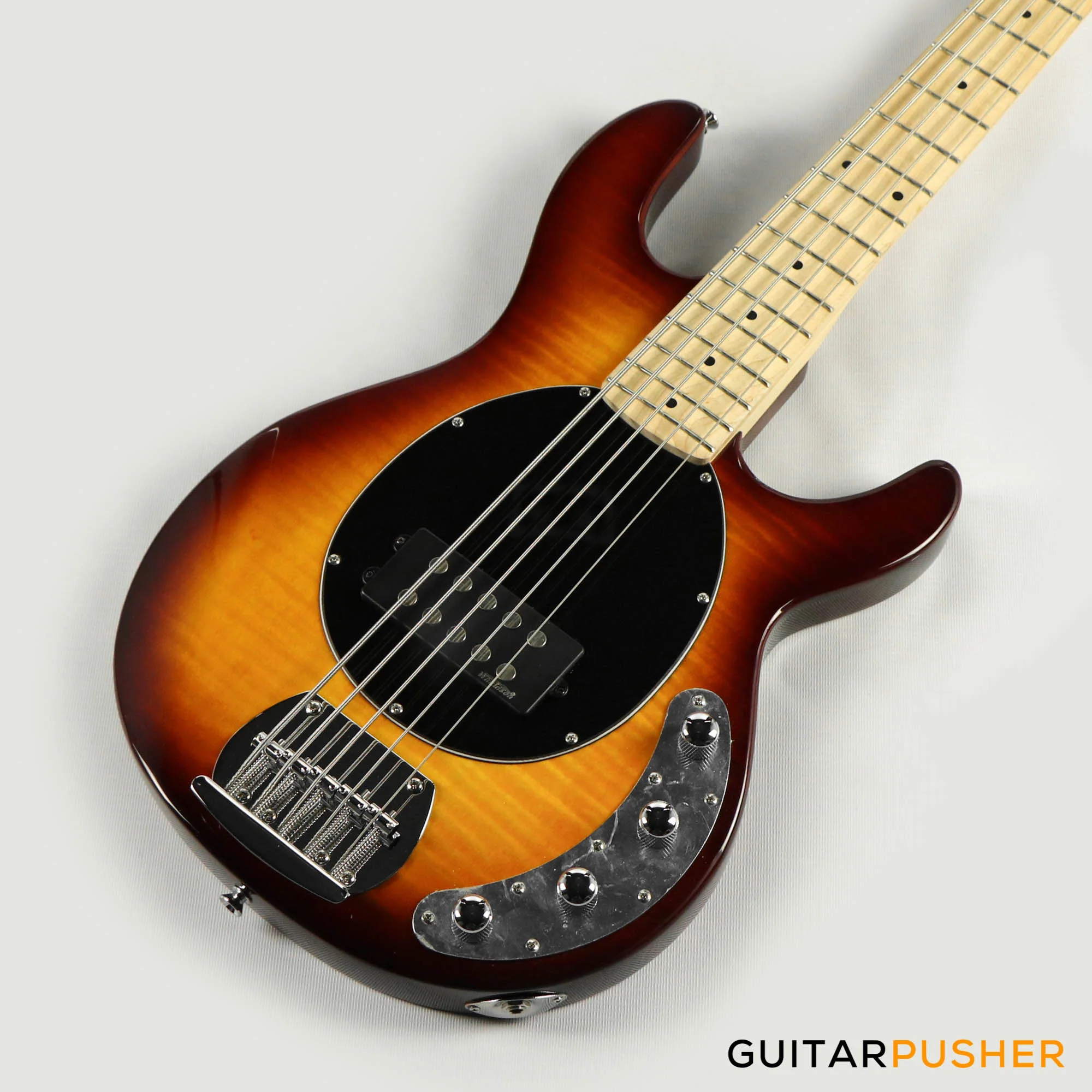 Vintage Reissued V96 5-String Active Bass - Flamed Tobacco Sunburst - Image 15