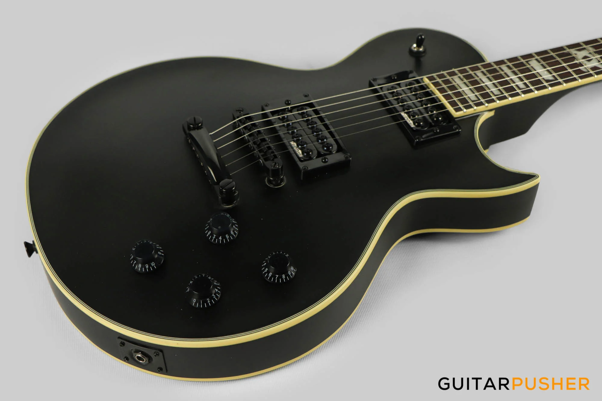 Vintage V100 VMX Series Electric Guitar (Satin Black) - Image 11