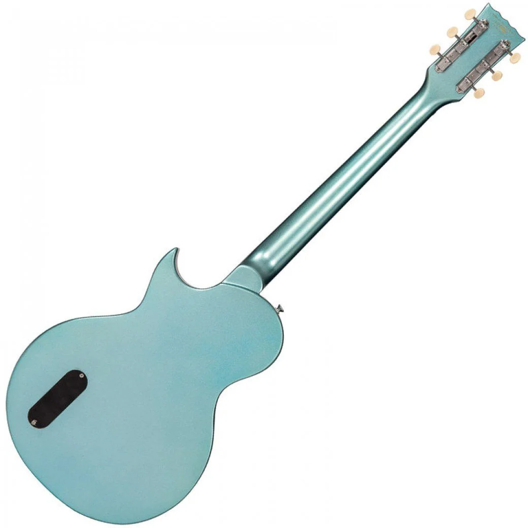 Vintage V120 Reissue Electric Guitar - Gun Hill Blue - Image 3