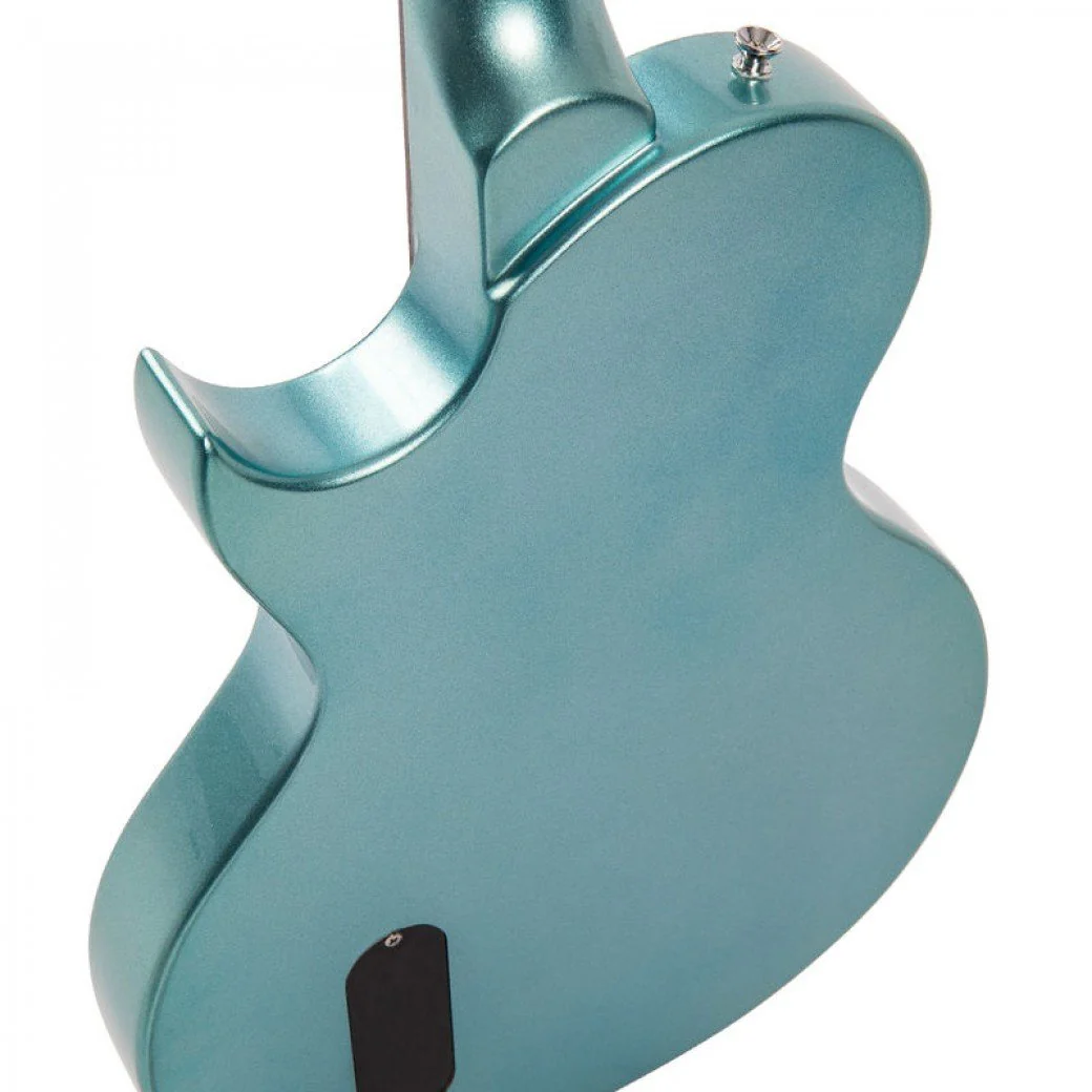 Vintage V120 Reissue Electric Guitar - Gun Hill Blue - Image 6