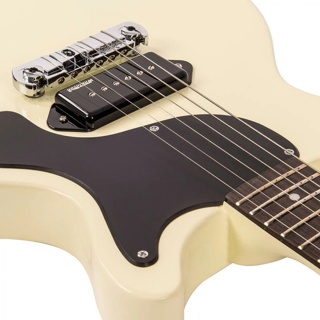 Vintage V130 Reissue Electric Guitar - Vintage White - Image 6
