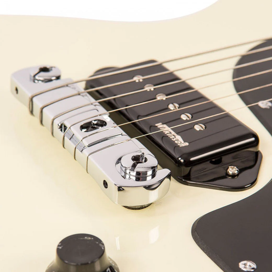 Vintage V130 Reissue Electric Guitar - Vintage White - Image 9