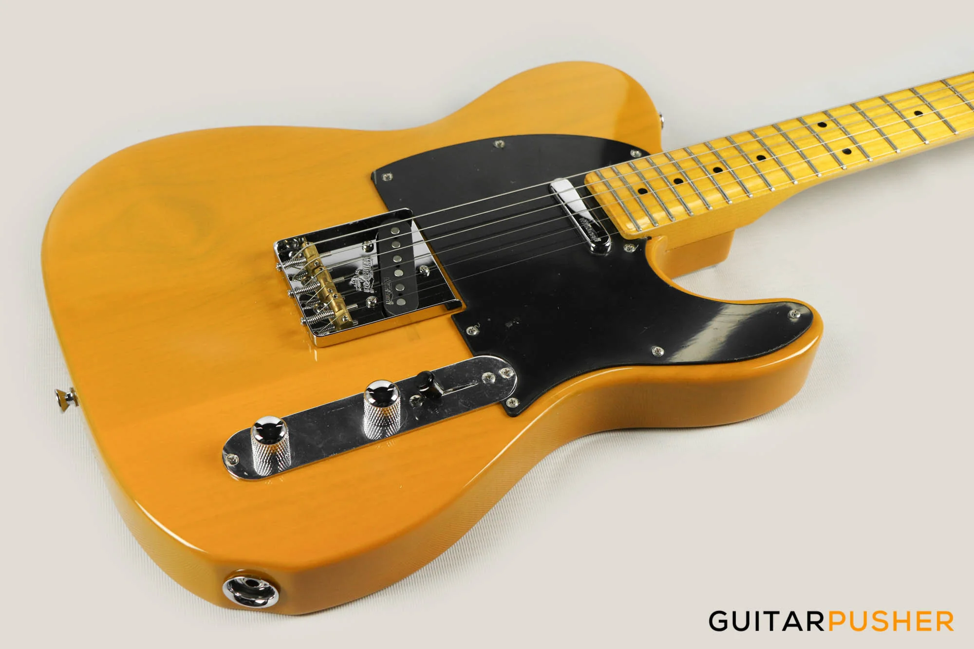 Vintage V52 T-Style Reissue Electric Guitar - Butterscotch - Image 11