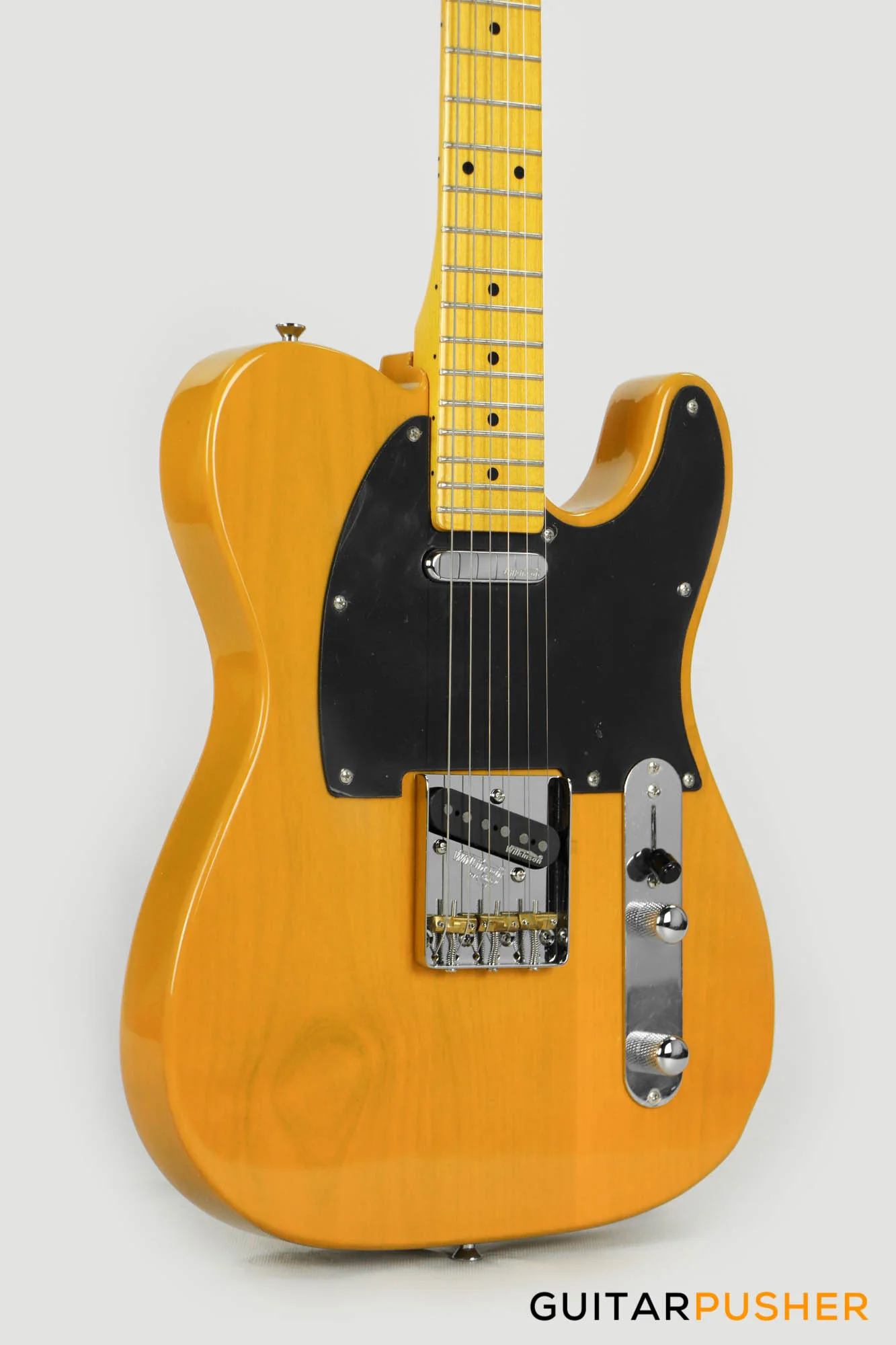 Vintage V52 T-Style Reissue Electric Guitar - Butterscotch - Image 4