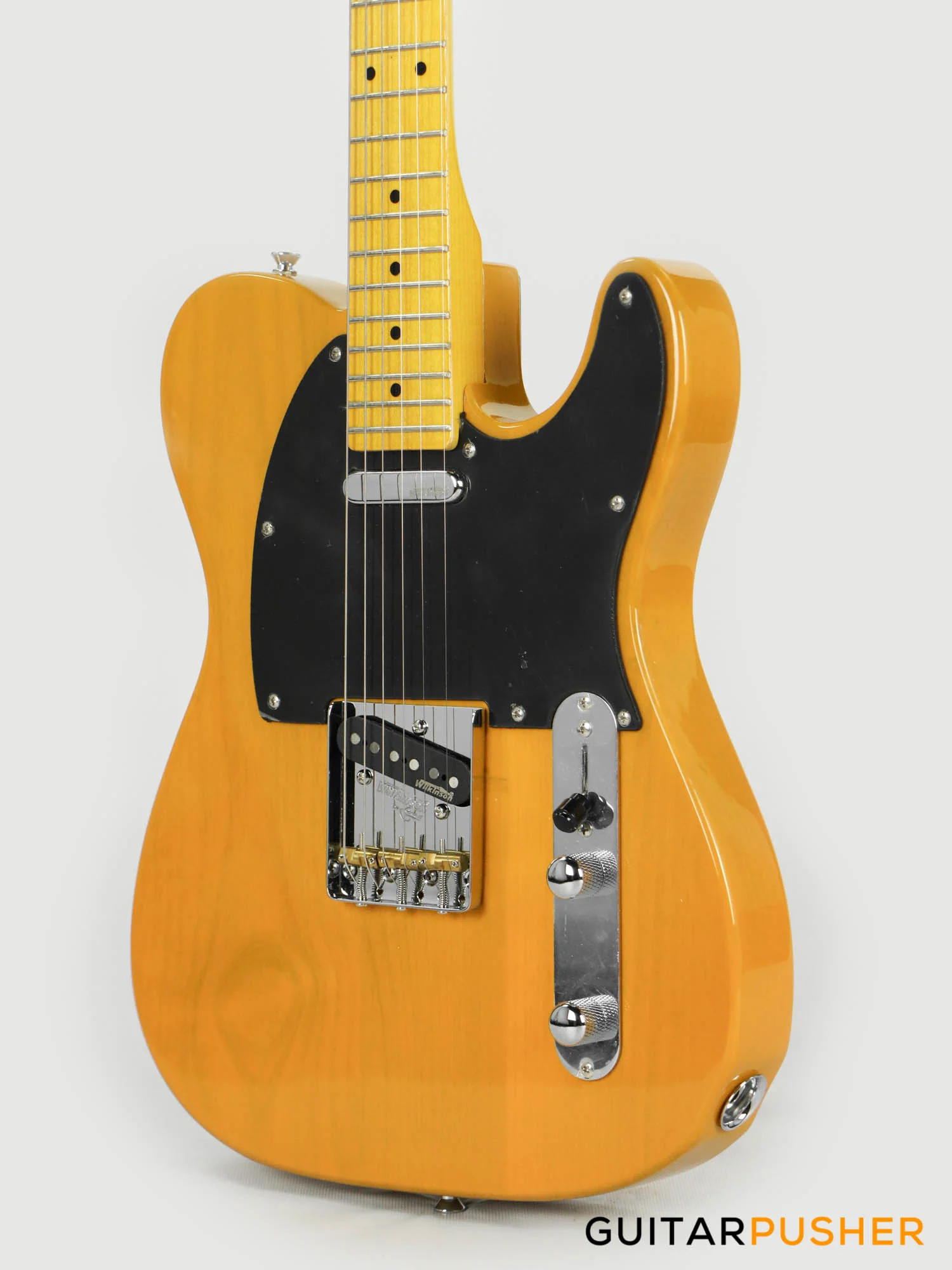 Vintage V52 T-Style Reissue Electric Guitar - Butterscotch - Image 8