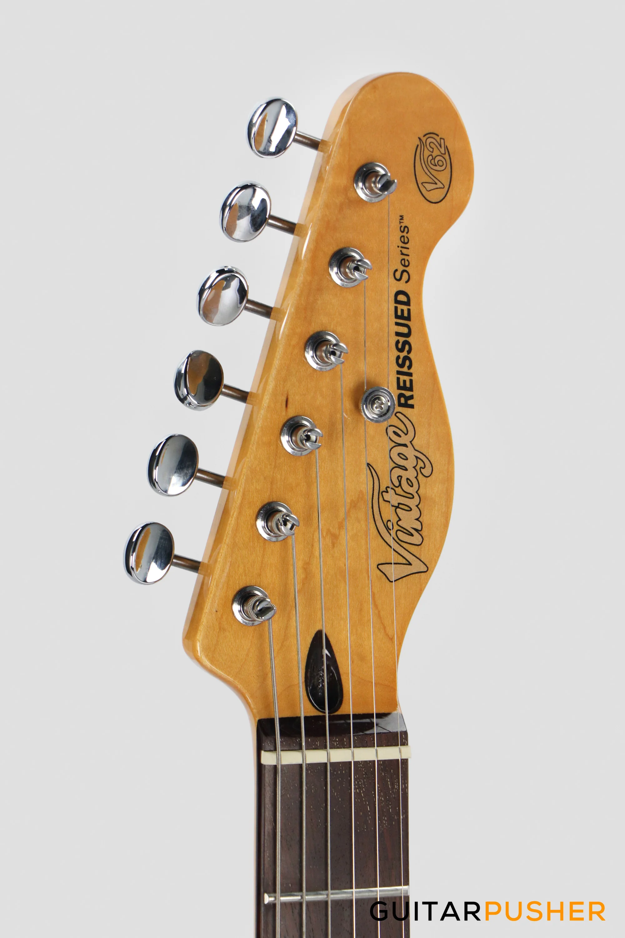 Vintage V62 T-Style Reissue Electric Guitar - Ash Blonde - Image 5