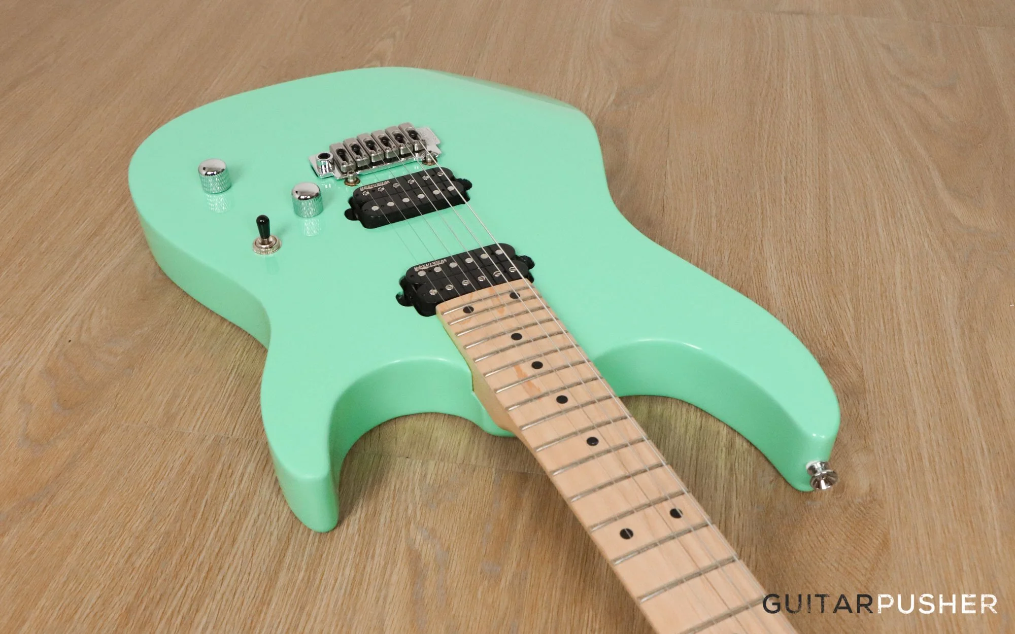 Vintage V6M24 Super S-Style Electric Guitar - Ventura Green - Image 6