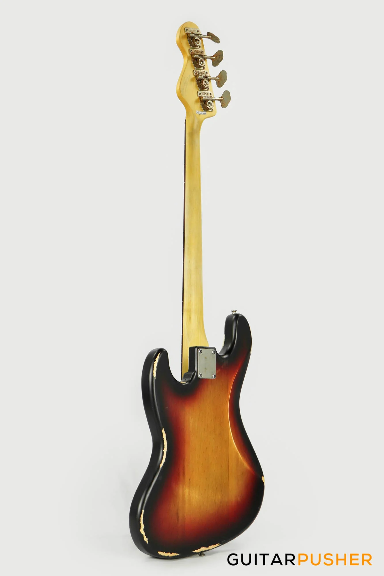 Vintage V74 Icon Fretless 4-String JB Bass - Sunset Sunburst - Image 8