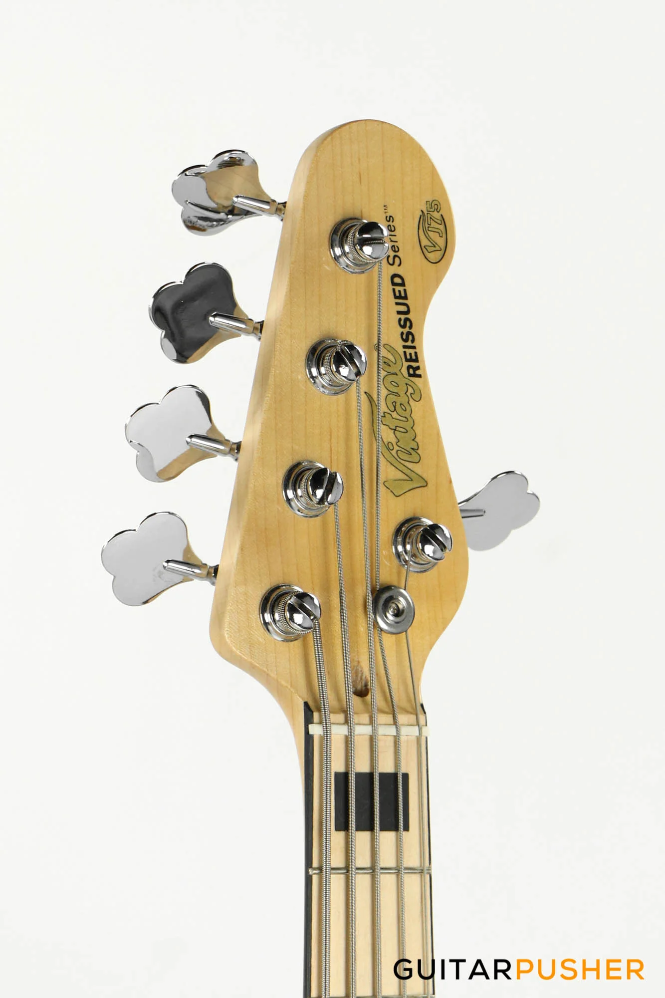 Vintage VJ75 Maple Board Reissue Bass Guitar - Natural - Image 10