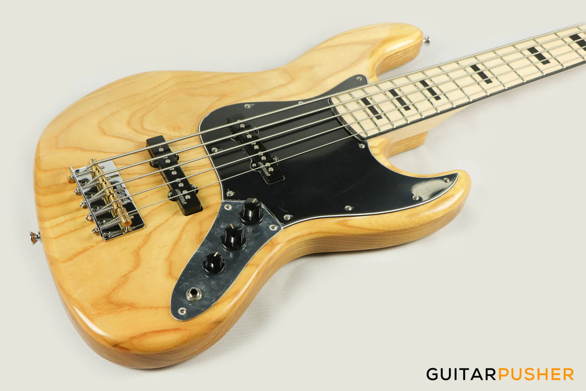 Vintage VJ75 Maple Board Reissue Bass Guitar - Natural - Image 11