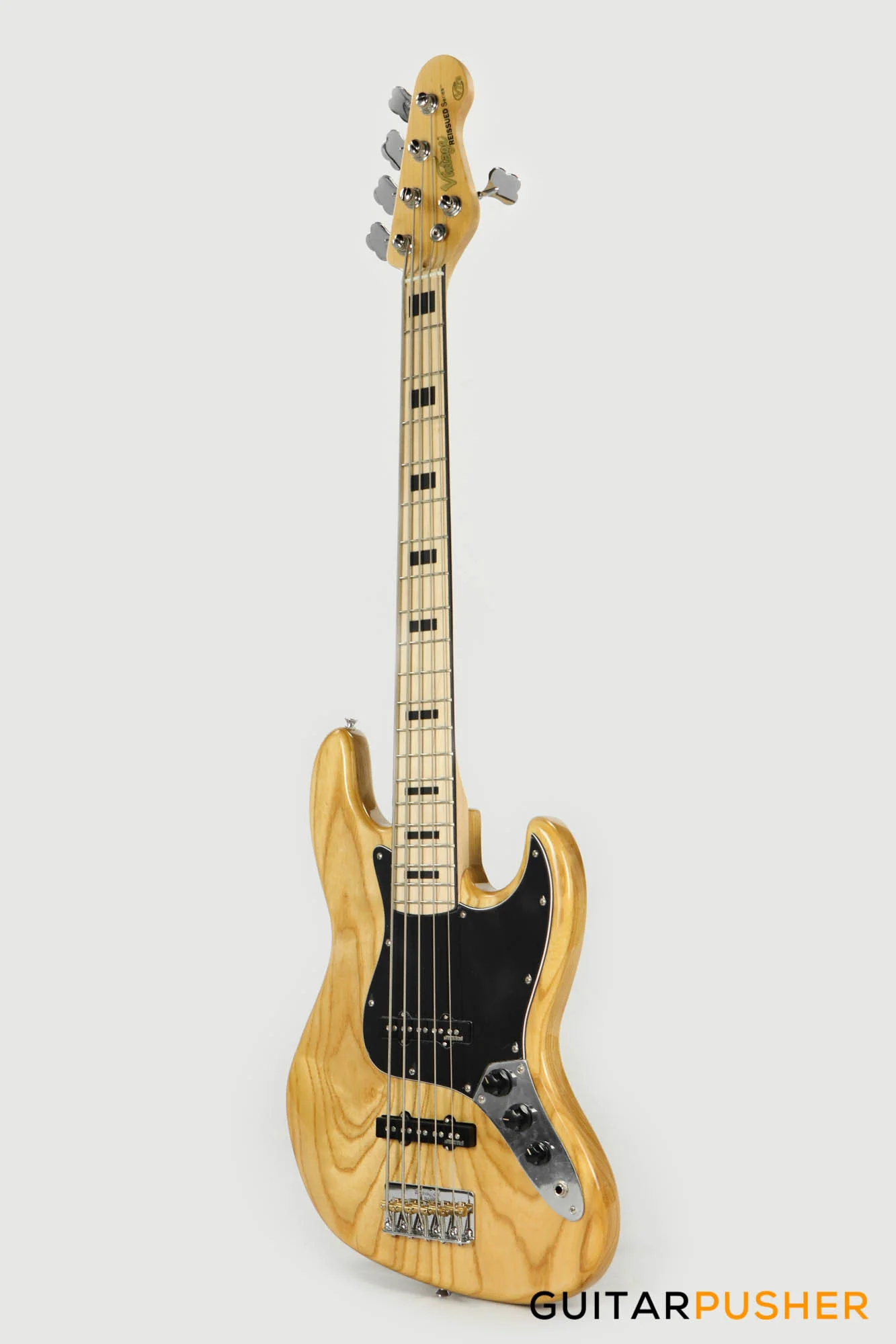 Vintage VJ75 Maple Board Reissue Bass Guitar - Natural - Image 4
