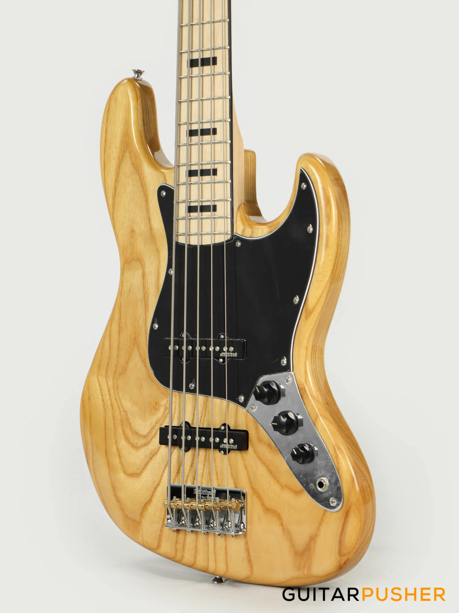 Vintage VJ75 Maple Board Reissue Bass Guitar - Natural - Image 5