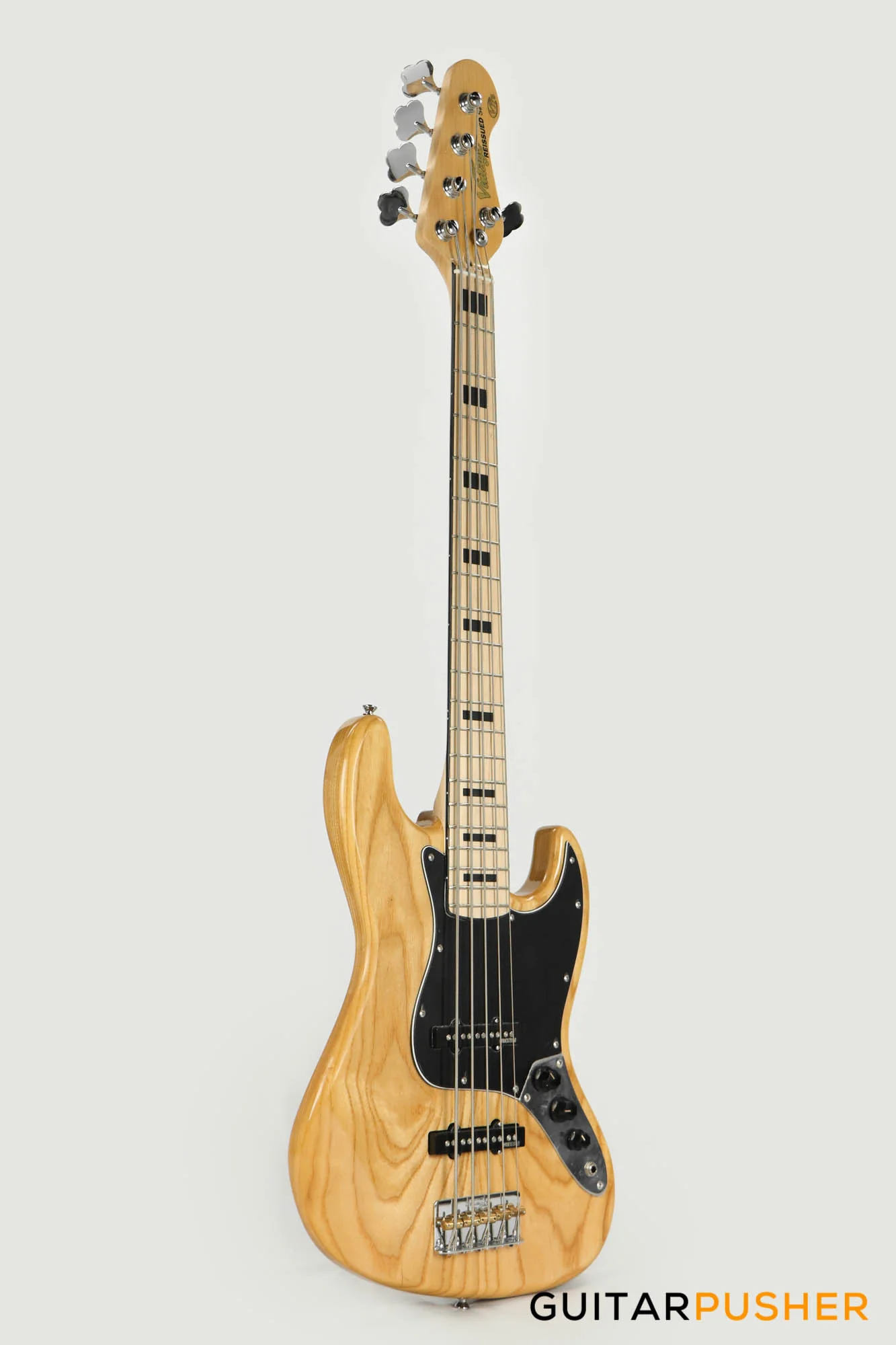 Vintage VJ75 Maple Board Reissue Bass Guitar - Natural - Image 8