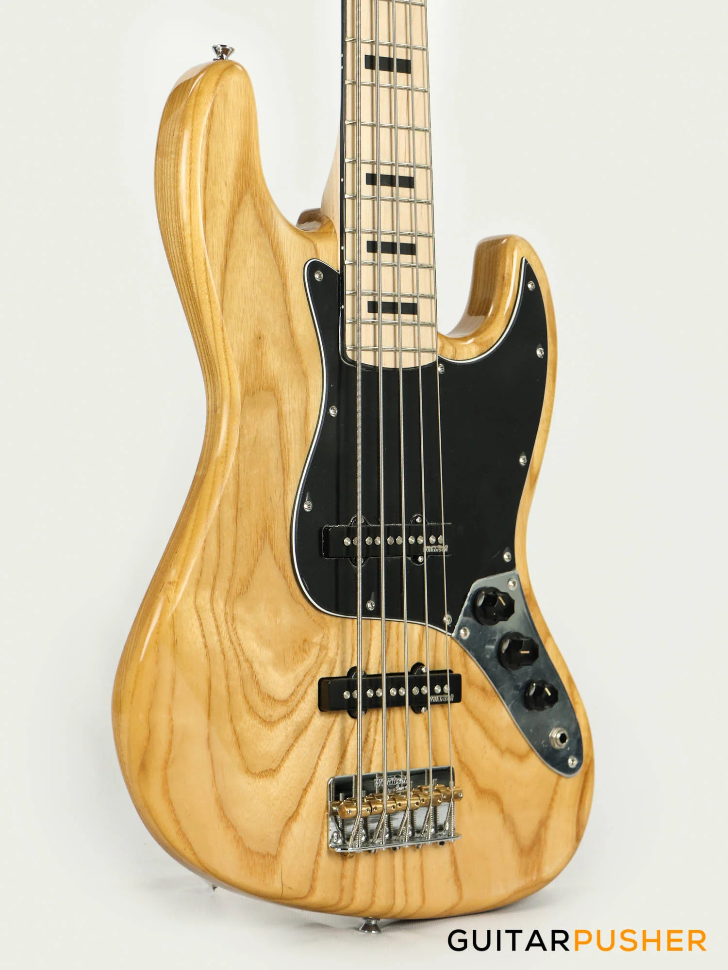 Vintage VJ75 Maple Board Reissue Bass Guitar - Natural - Image 9