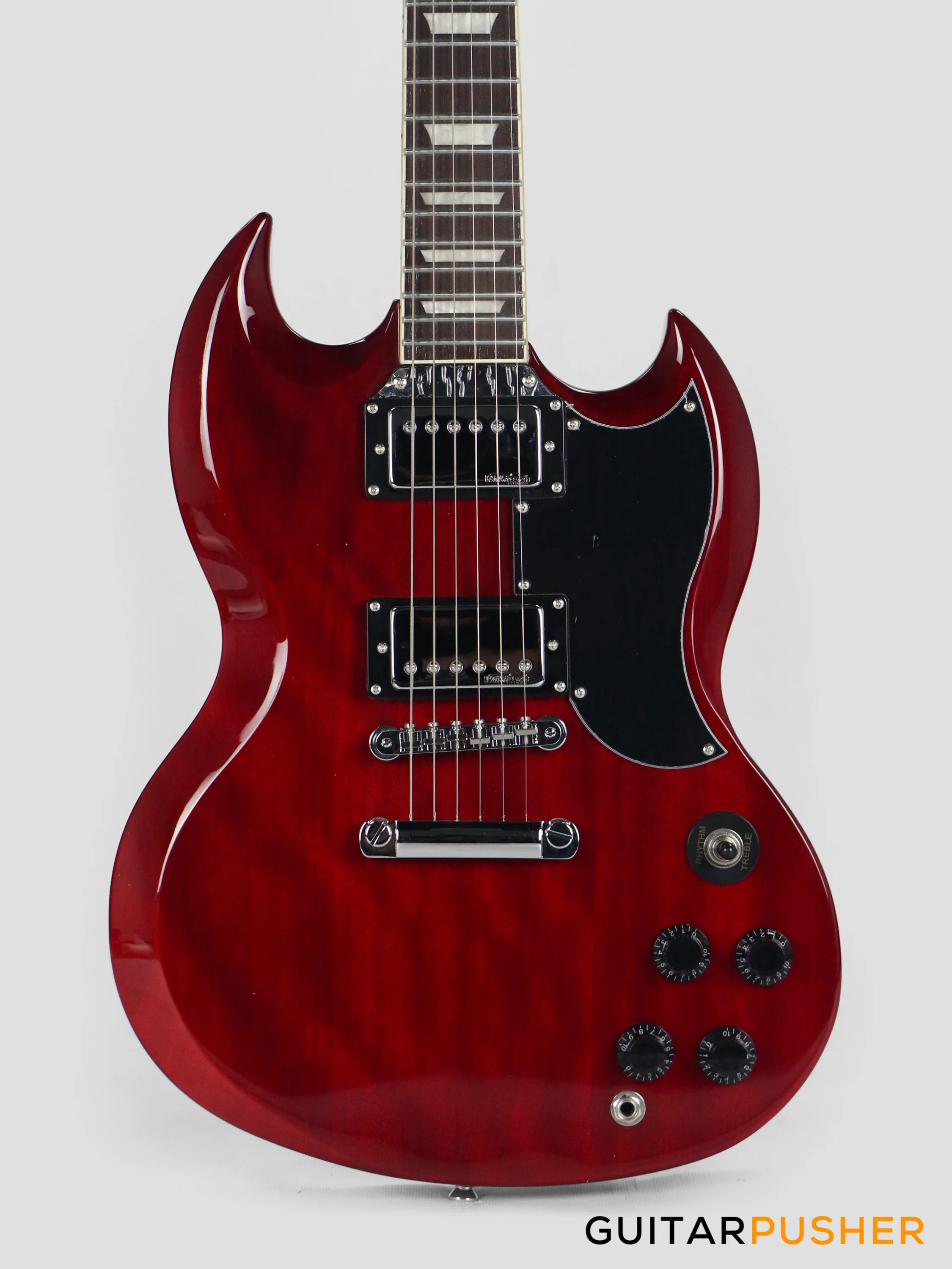 Vintage VS6 Reissue SG Electric Guitar - Cherry Red