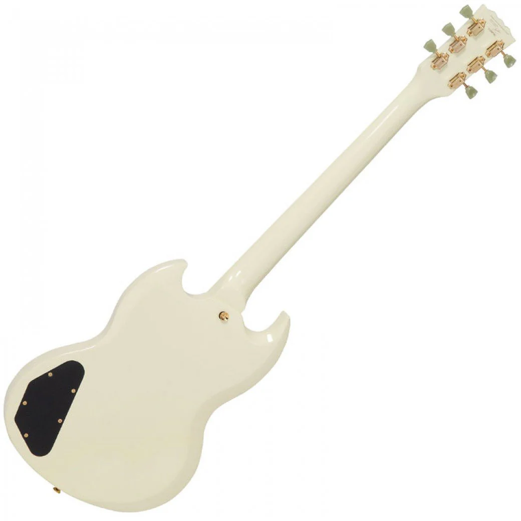 Vintage VS6 Reissue SG Electric Guitar - Vintage White w/ Gold Hardware - Image 4