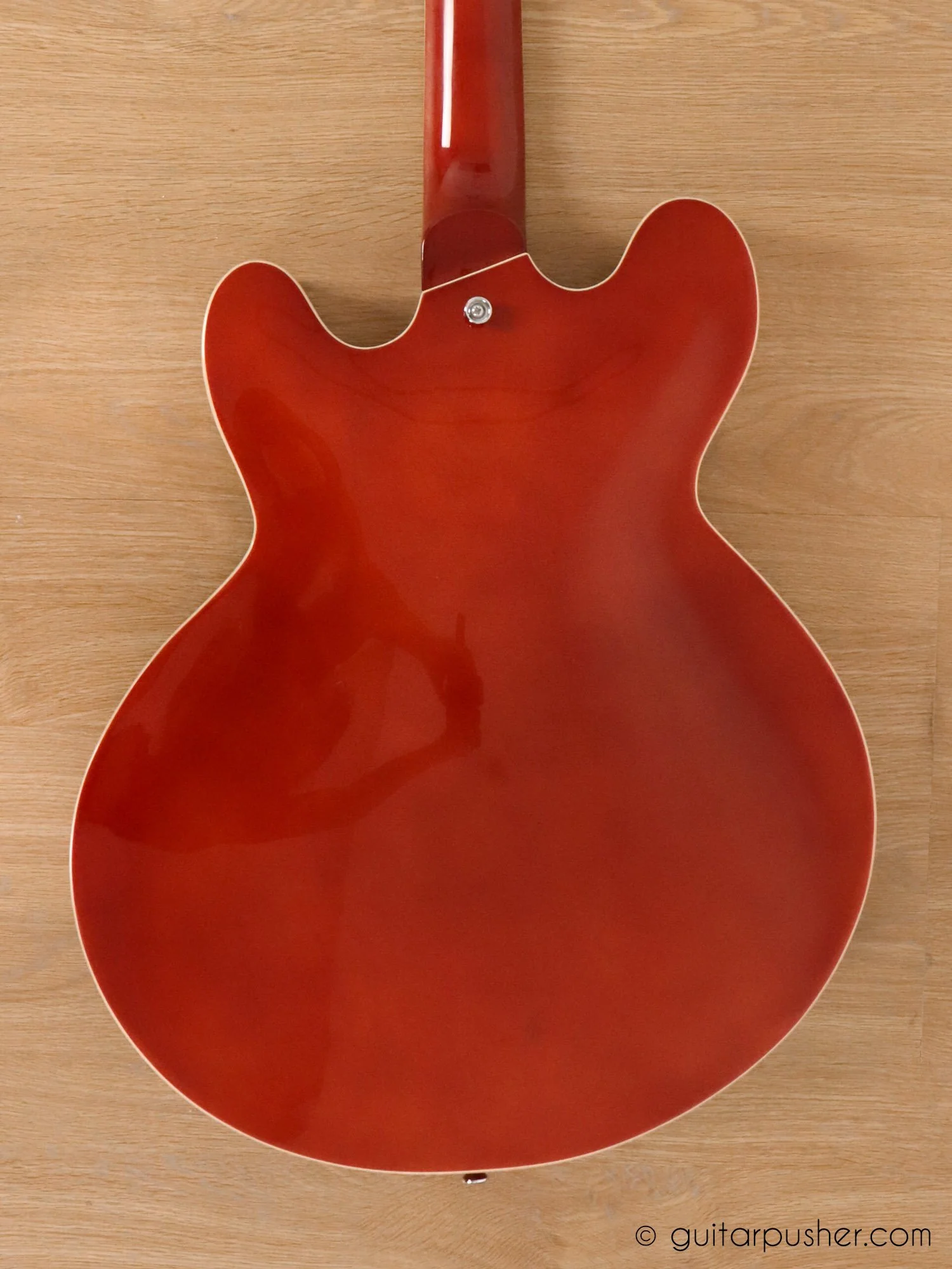 Vintage VSA500 Reissue Semi-Hollow Electric Guitar - Honeyburst - Image 10