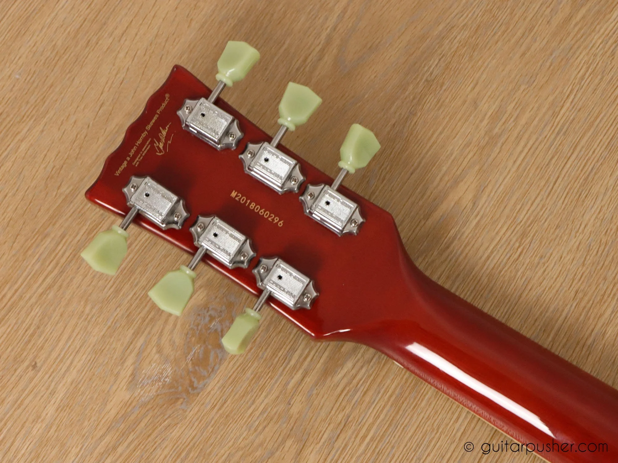 Vintage VSA500 Reissue Semi-Hollow Electric Guitar - Honeyburst - Image 14