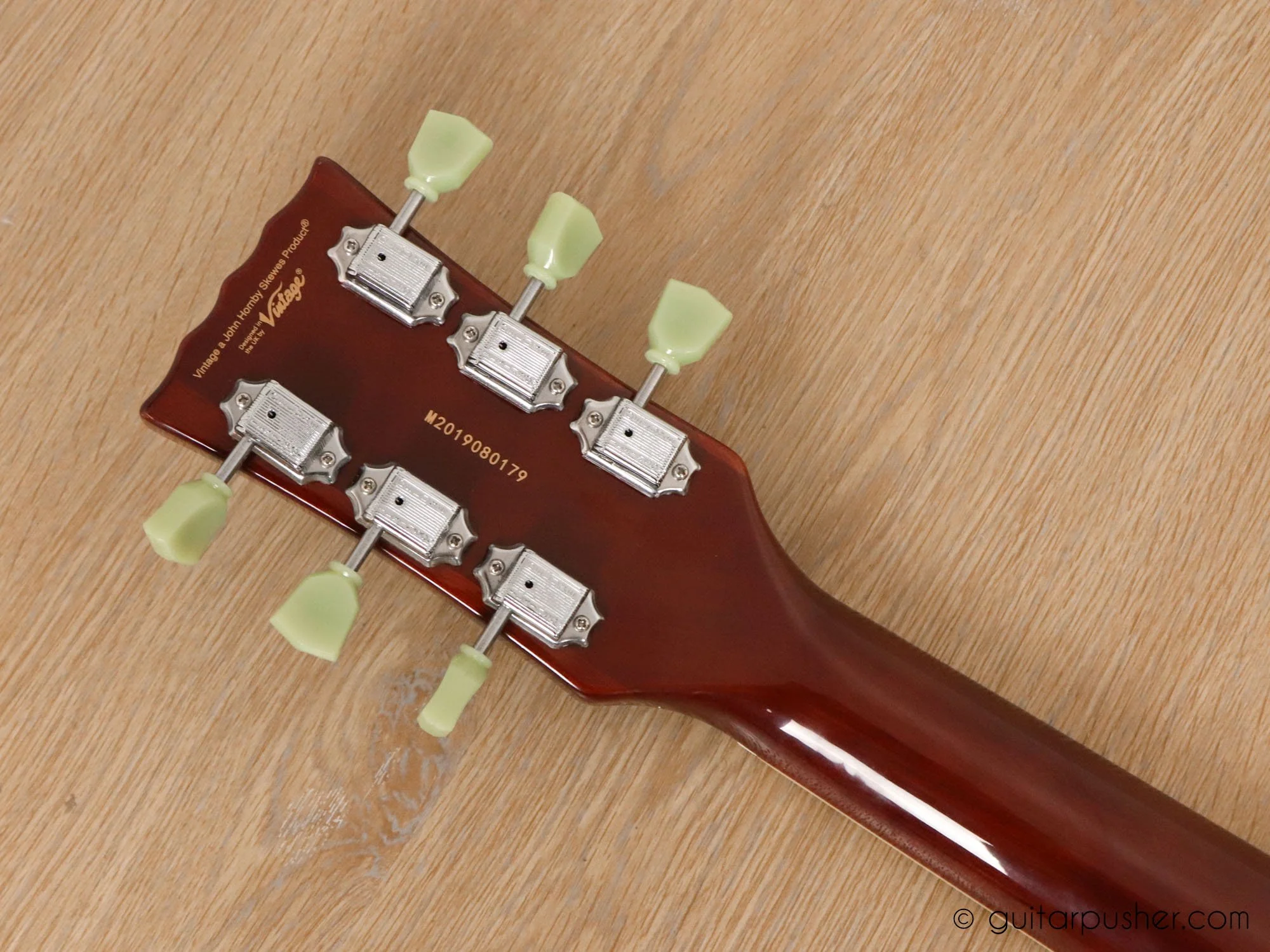 Vintage VSA500 Reissue Semi-Hollow Electric Guitar - Honeyburst - Image 18