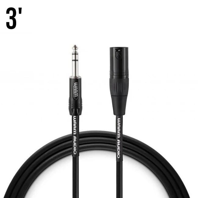 Warm Audio Pro Series Studio & Live XLR Male to TRS Male Cable