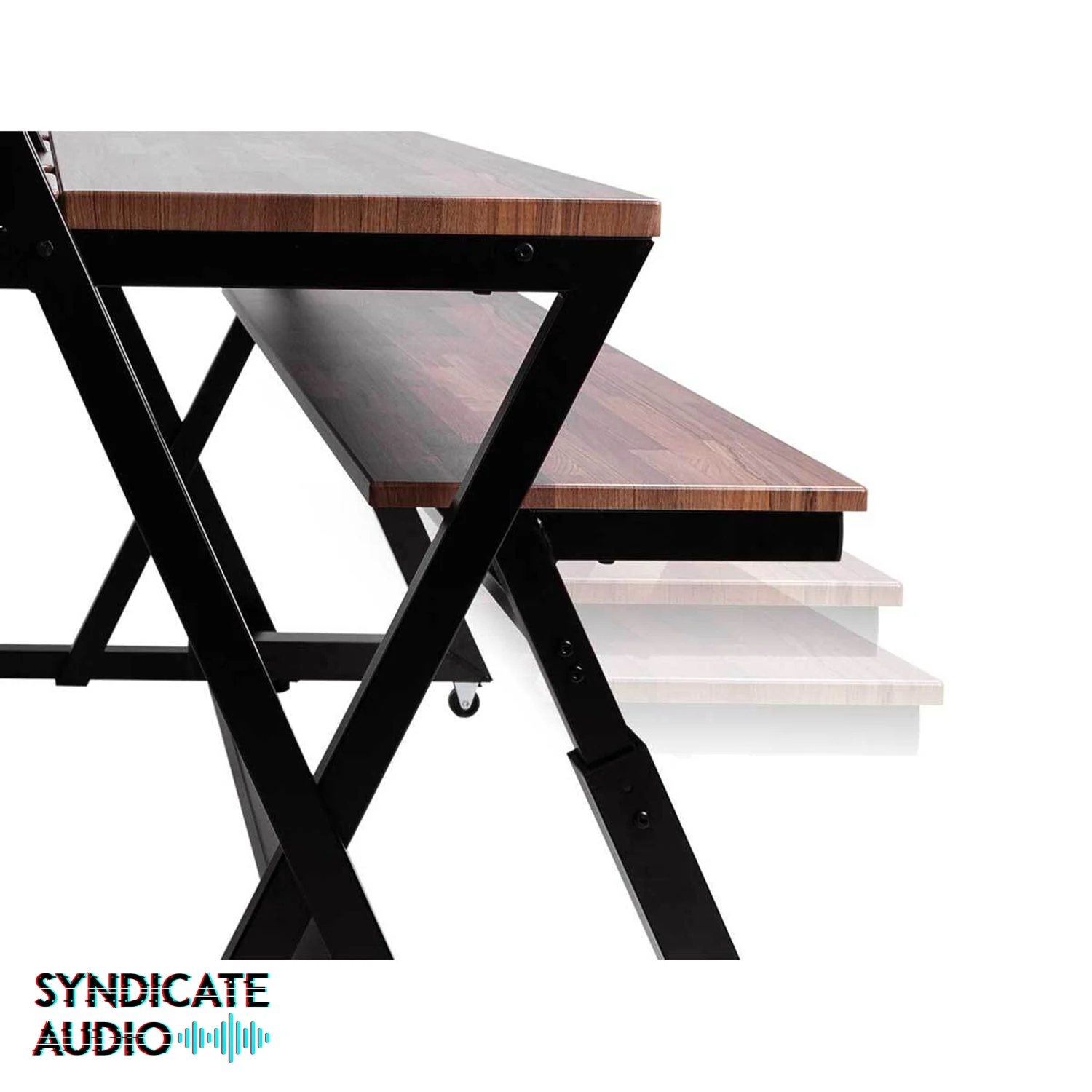 Wavebone Headquarter Ergonomic Studio Workstation w/ Height Adjustable Z-Shaped Keyboard Desk - Image 7