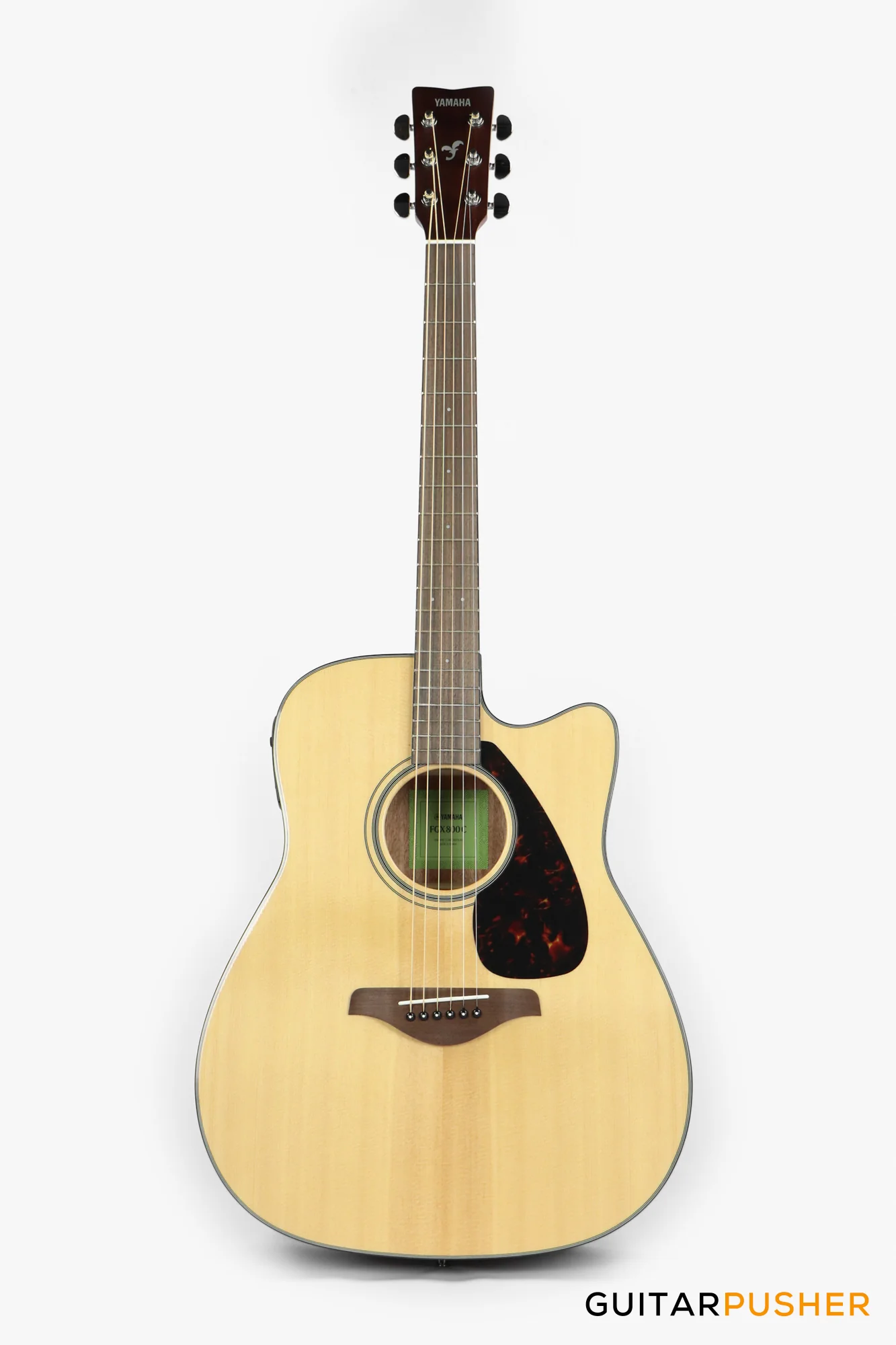 YAMAHA FGX800C Solid Spruce Top/Nato Okume Dreadnought Cutaway Acoustic-Electric Guitar - Natural - Image 2